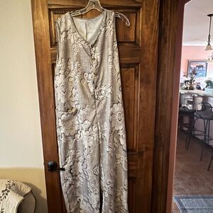 Floral Gray Jumpsuit